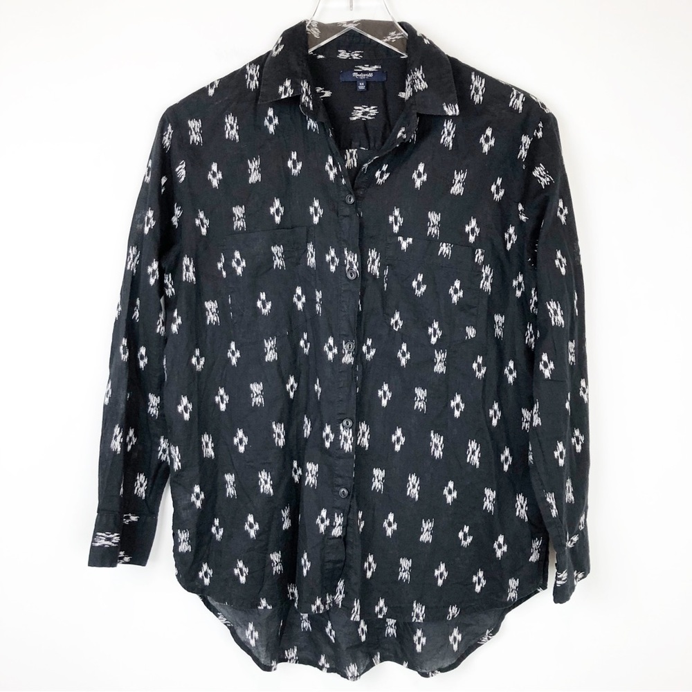 Madewell Aztec Print Button Down Oversized Top Women’s XS